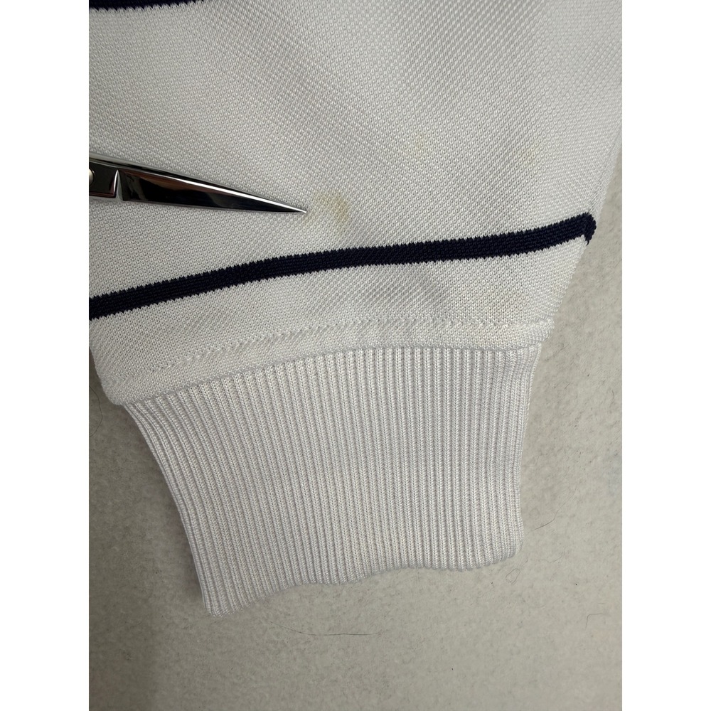 FootJoy 1/4 Zip Pullover Mens Large White Striped Green Bay‎ Country Club Golf - Picture 8 of 9